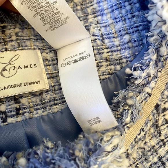 Emma James Light Blue Tweed Blazer Womens Sz 16 - Picture 5 of 9
